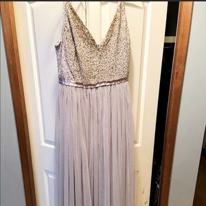 COPY - Brand new, tags on BHLDN Avery dress, size 20, Fog grey